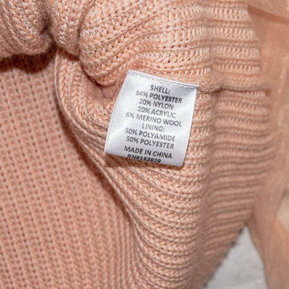 MAJORELLE Kinship Sweater Sheer Sleeves in Peach Knit Women's size Small - Picture 10 of 10